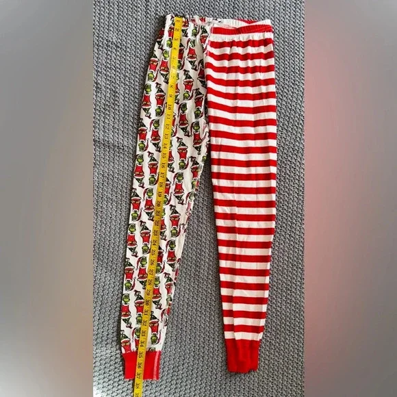 Hanna Andersson Womens Grinch Christmas Striped Pajama Pants Size XS Red - Picture 2 of 5